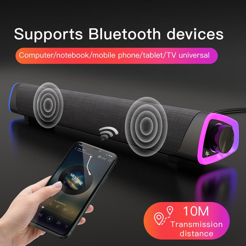 Barra de som surround 3D Bluetooth 5.0