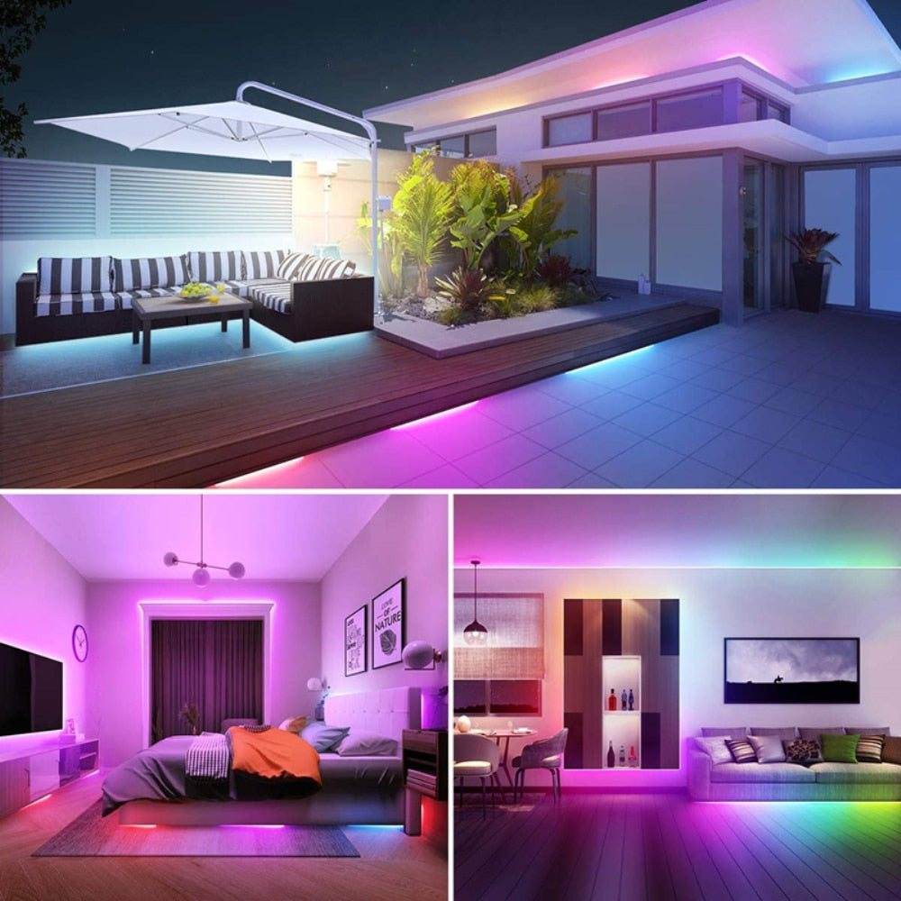 Tiras de luzes LED Bluetooth WIFI com controlador flexível RGB 5050